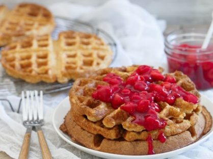 Cherry Oat Waffles high res 1 700x455