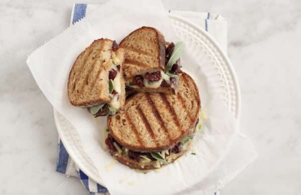 Tart Cherry Grilled Cheese Sandwich With Sage