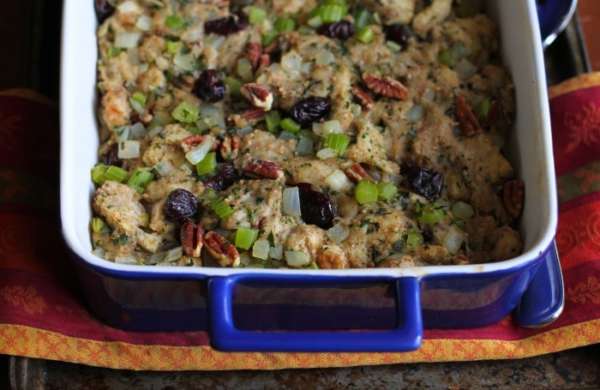 Whole Wheat Stuffing with Tart Cherries Pecans