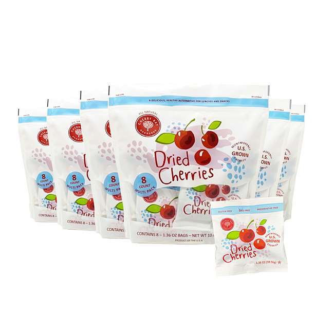 Dried tart cherries snack pack multipack